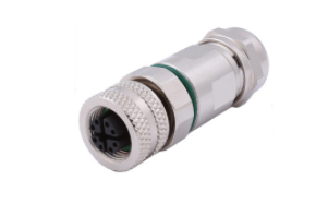 M12 X CODED FEMALE CONNECTOR, FIELD INSTALLATION, GIGABIT ETHERNET MALE CONNECTO