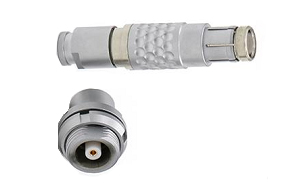 Push-pull self-locking circular connection RF connector