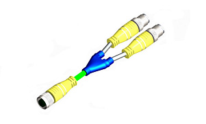 M12 y cable one drag two waterproof connecting wire