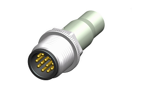 M12 六边形螺丝屏蔽式公母防水连接器